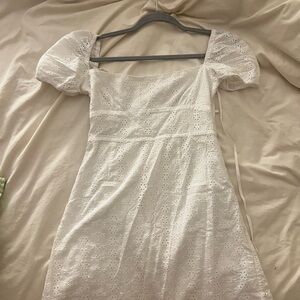 Princess Polly White Smocked Mini Dress